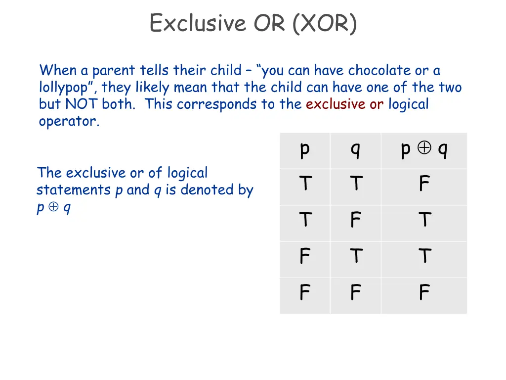 exclusive or xor