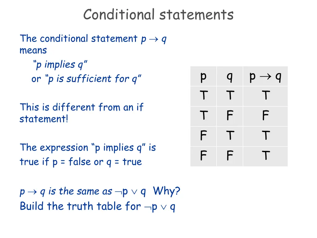 conditional statements