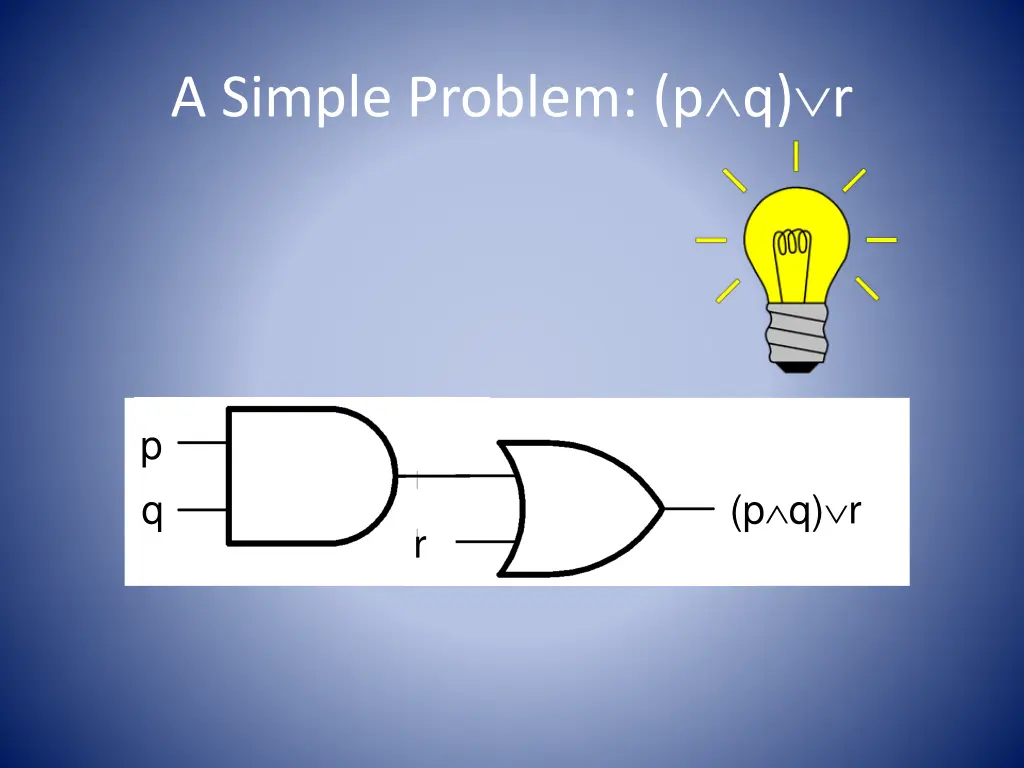 a simple problem p q r