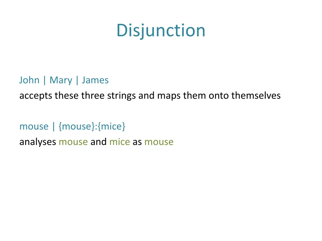 disjunction