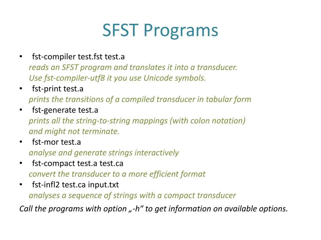sfst programs