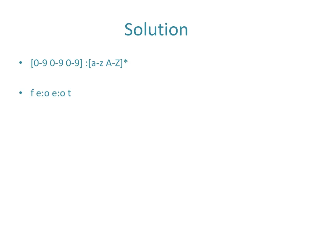 solution