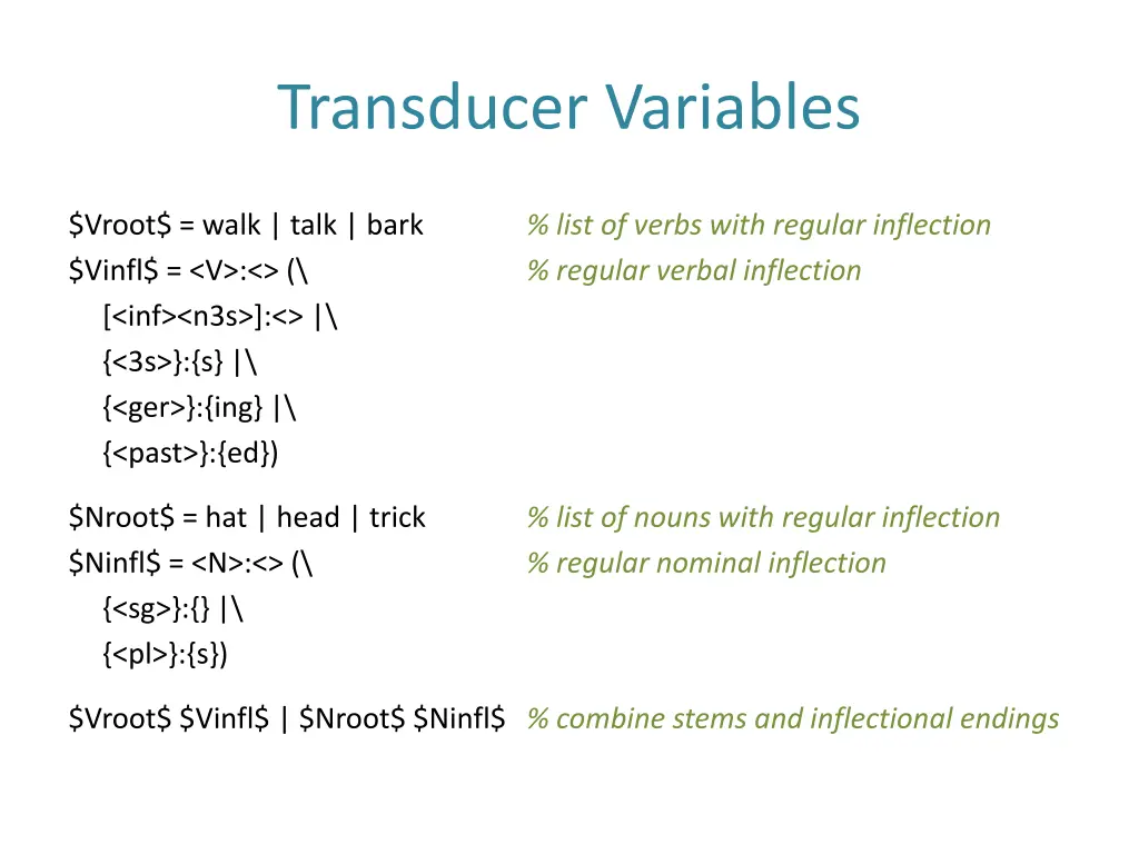 transducer variables