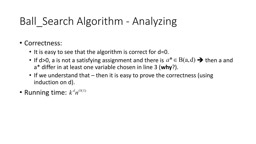 ball search algorithm analyzing