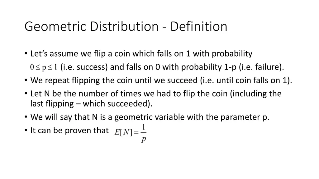 geometric distribution definition
