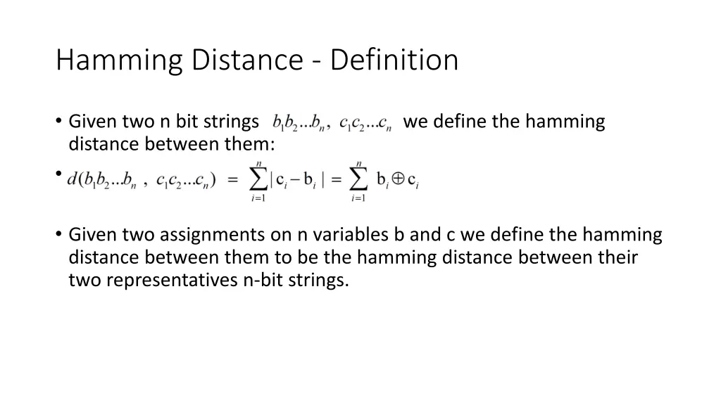 hamming distance definition