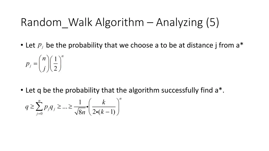 random walk algorithm analyzing 5