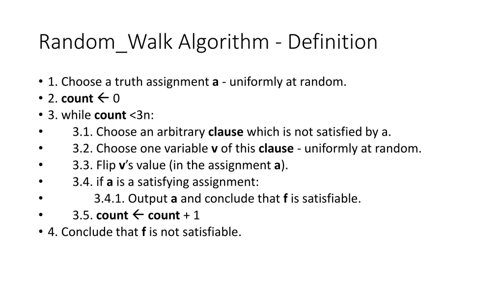 random walk algorithm definition