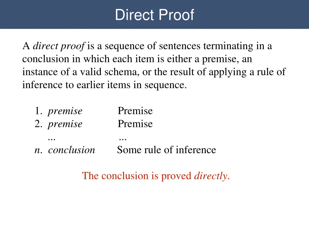 direct proof