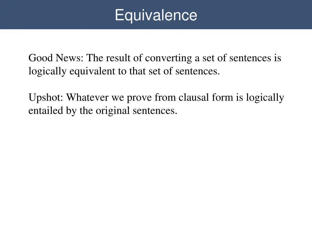 equivalence 1