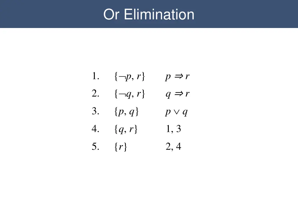 example or elimination