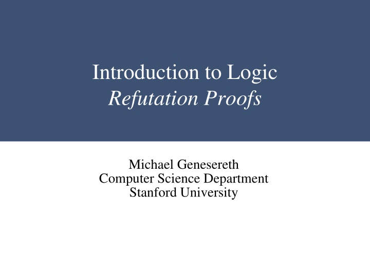 introduction to logic refutation proofs