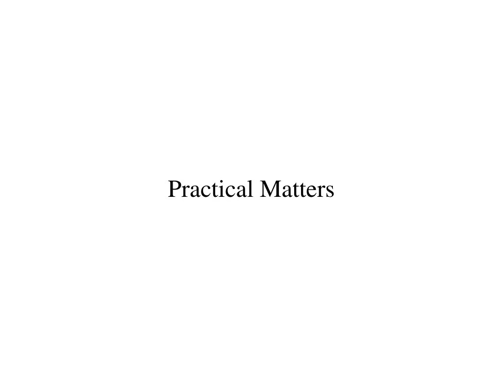 practical matters