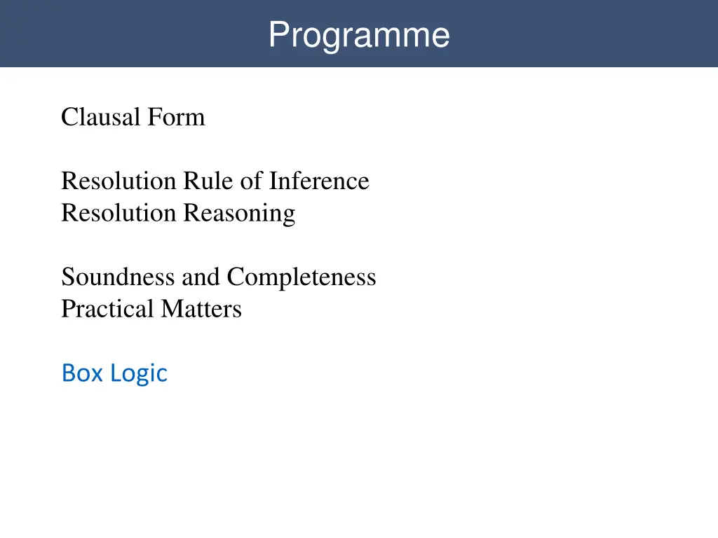 programme