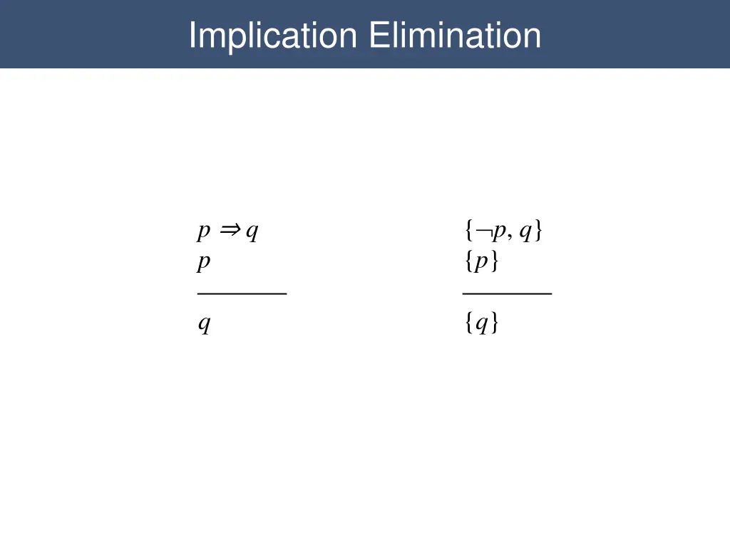 propositional resolution implication elimination