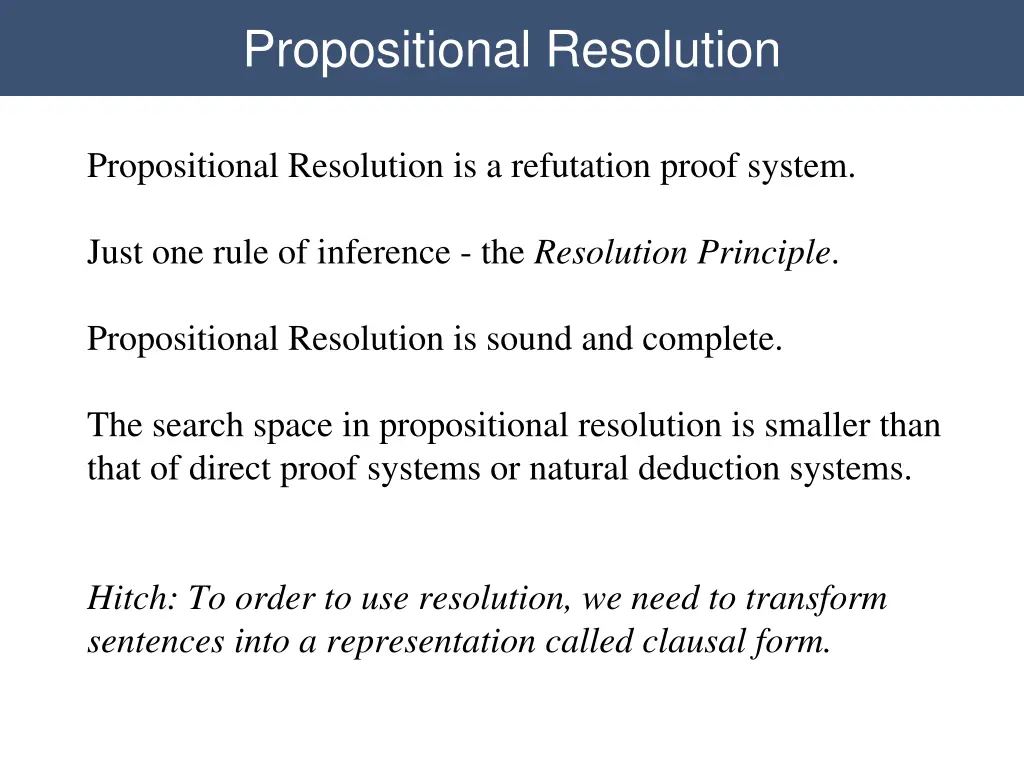 propositional resolution