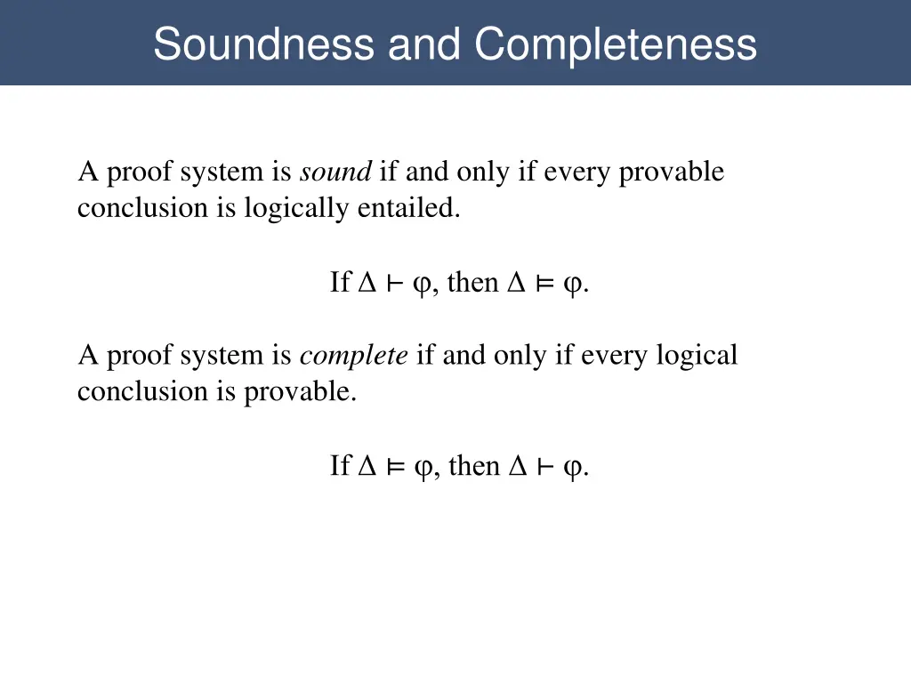 soundness and completeness 1