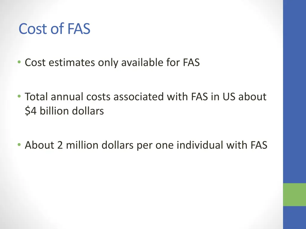cost of fas