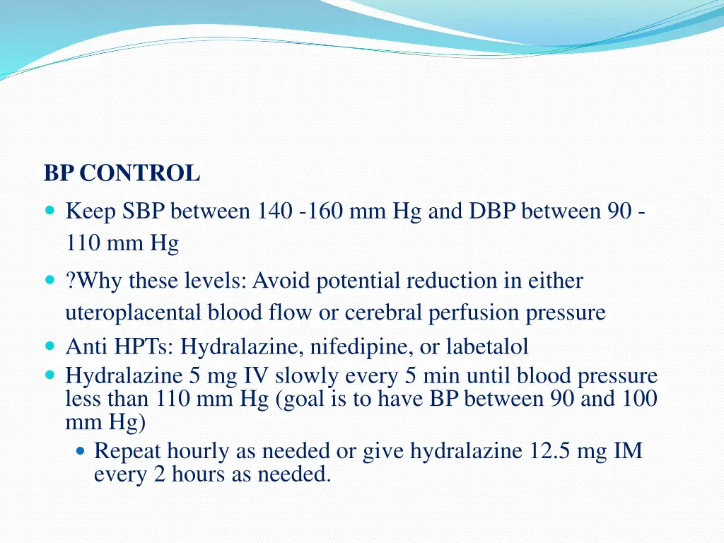 bp control keep sbp between