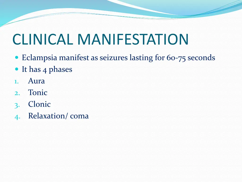 clinical manifestation