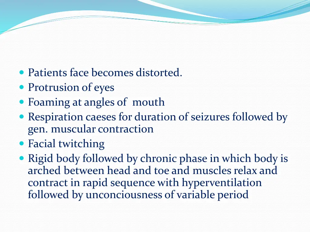 patients face becomes distorted protrusion