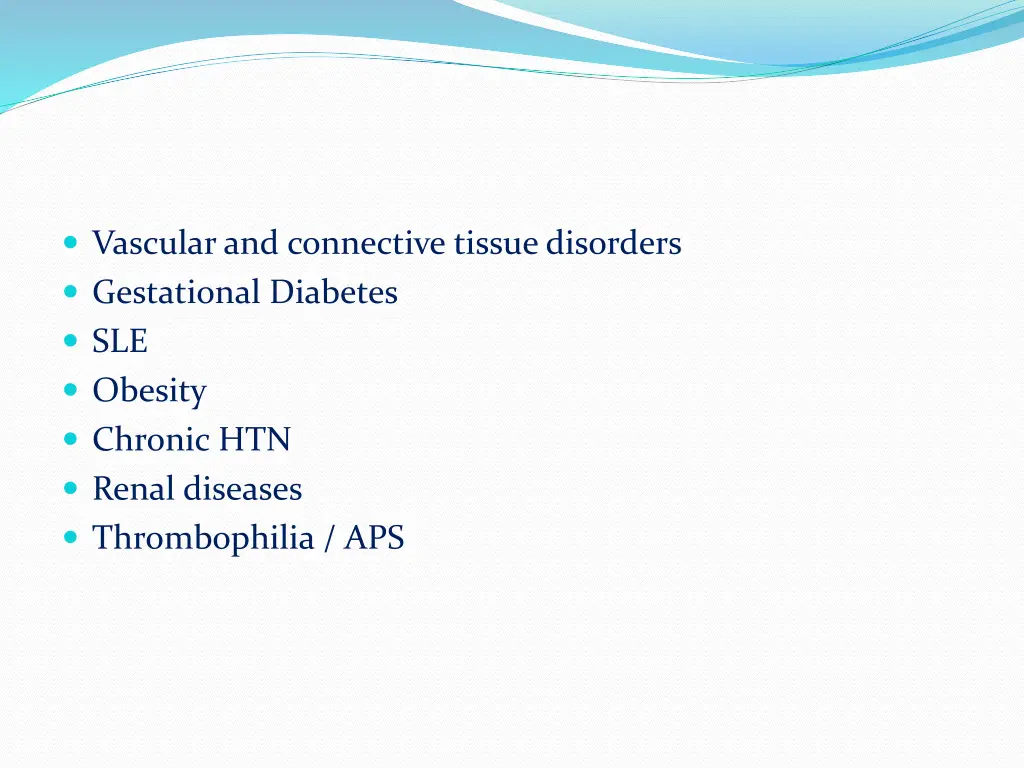 vascular and connective tissue disorders