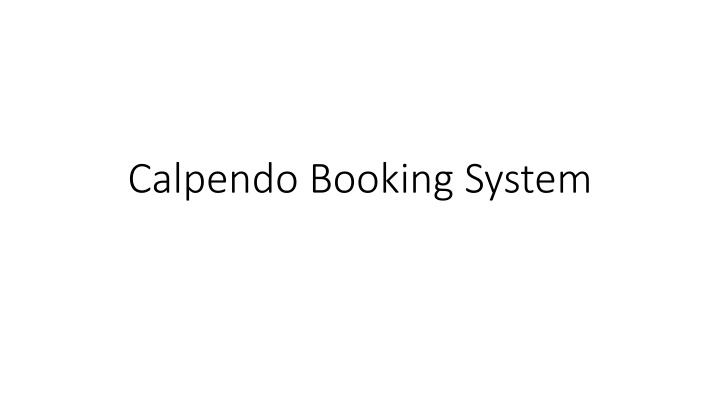 calpendo booking system