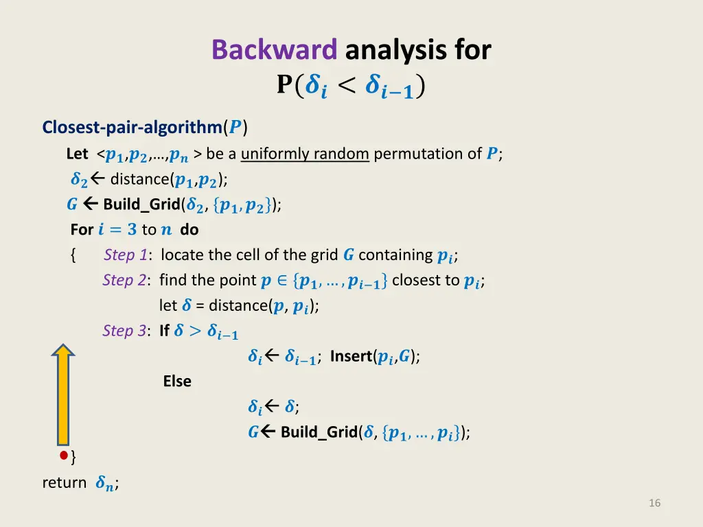 backward analysis for 1