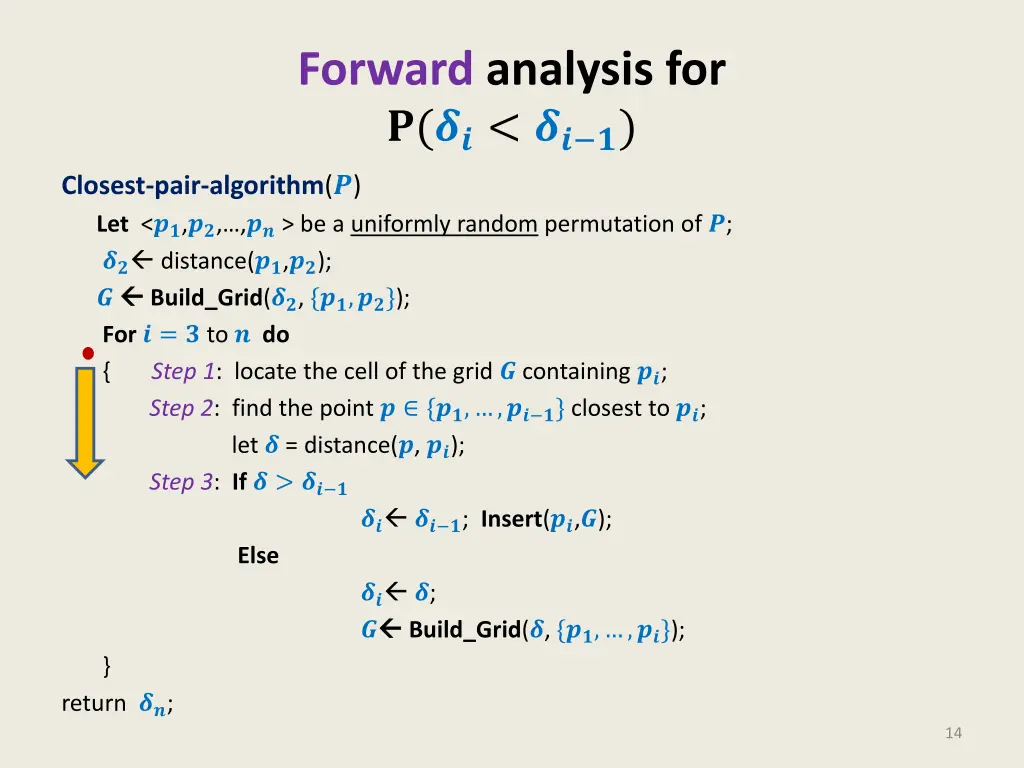 forward analysis for 1