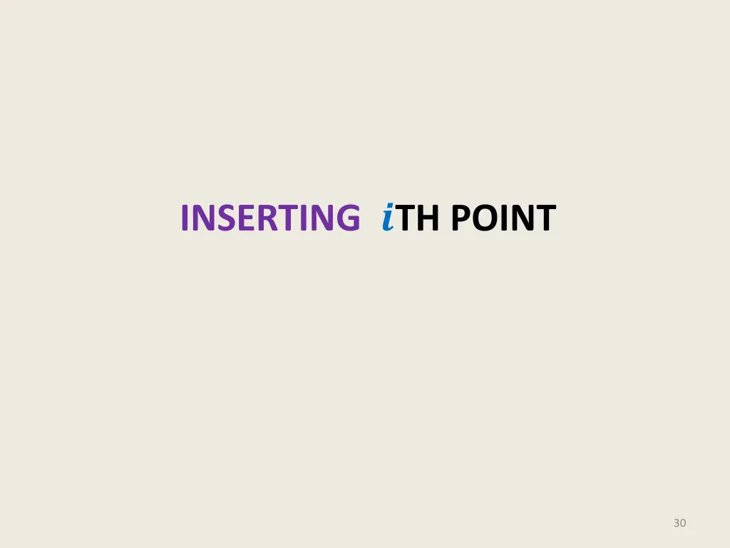inserting th point
