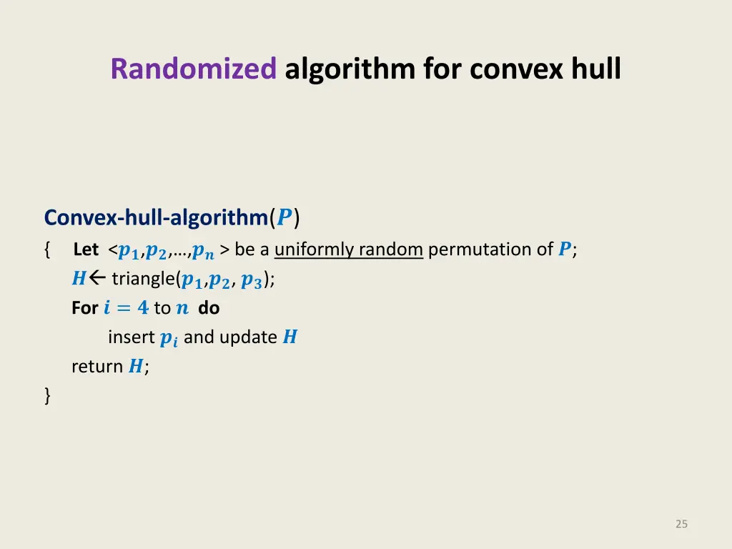 randomized algorithm for convex hull