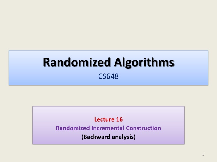 randomized algorithms cs648