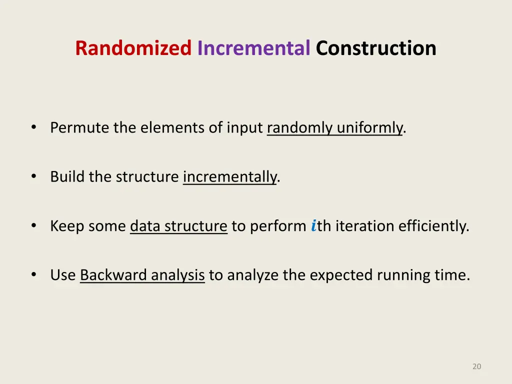randomized incremental construction 1