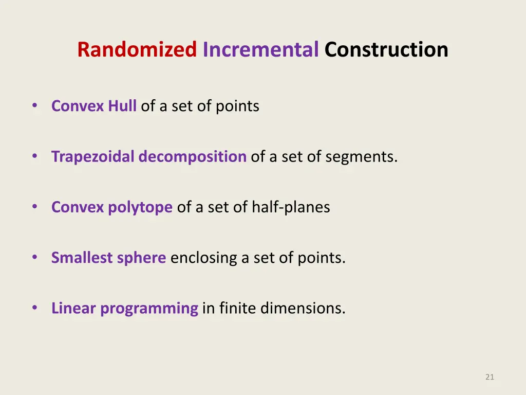 randomized incremental construction 2
