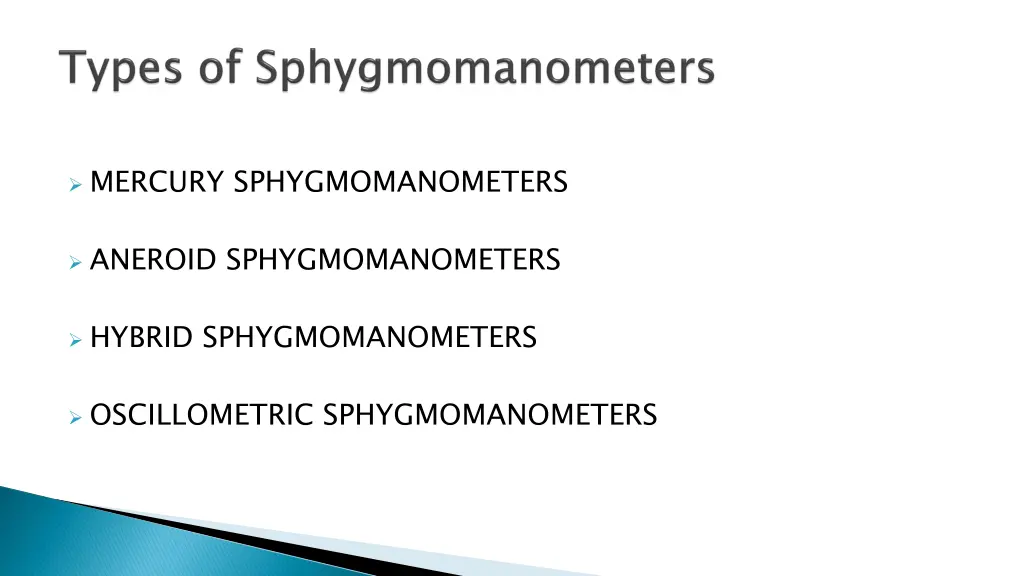 mercury sphygmomanometers
