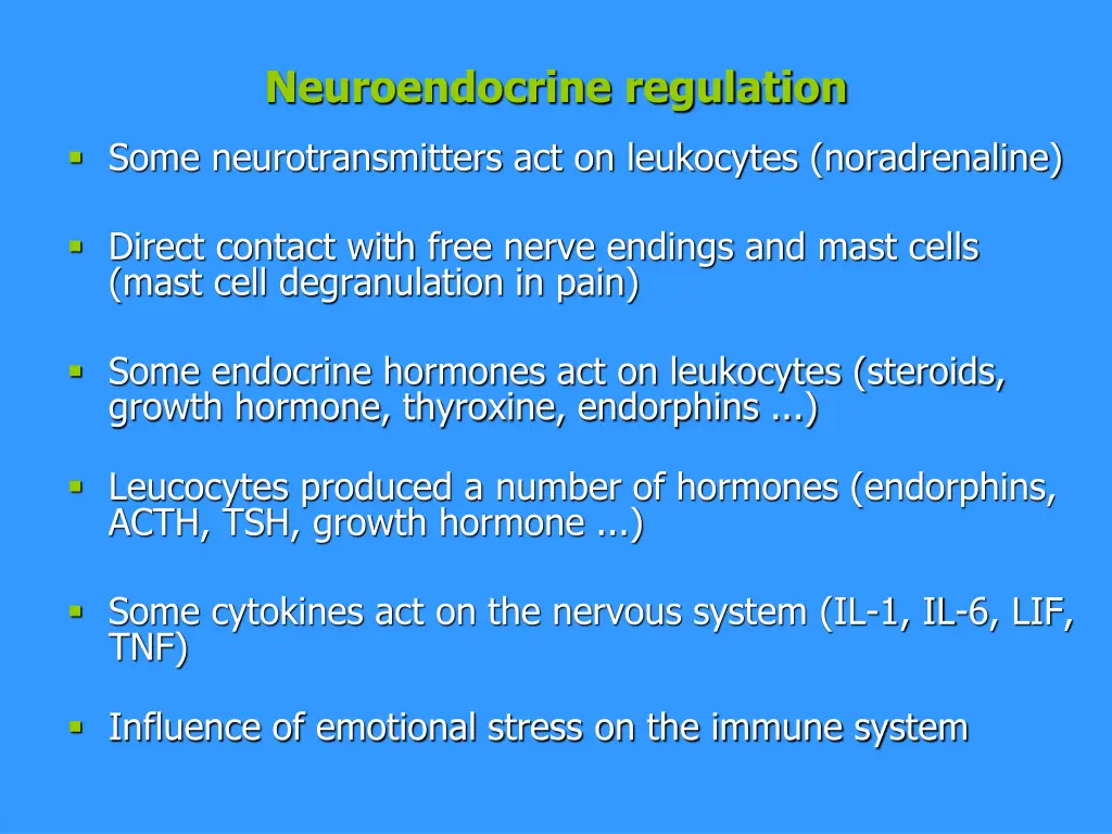 neuroendocrine regulation