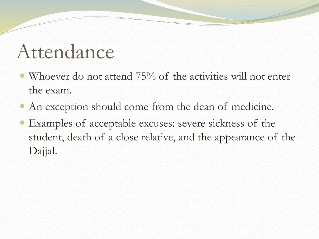 attendance