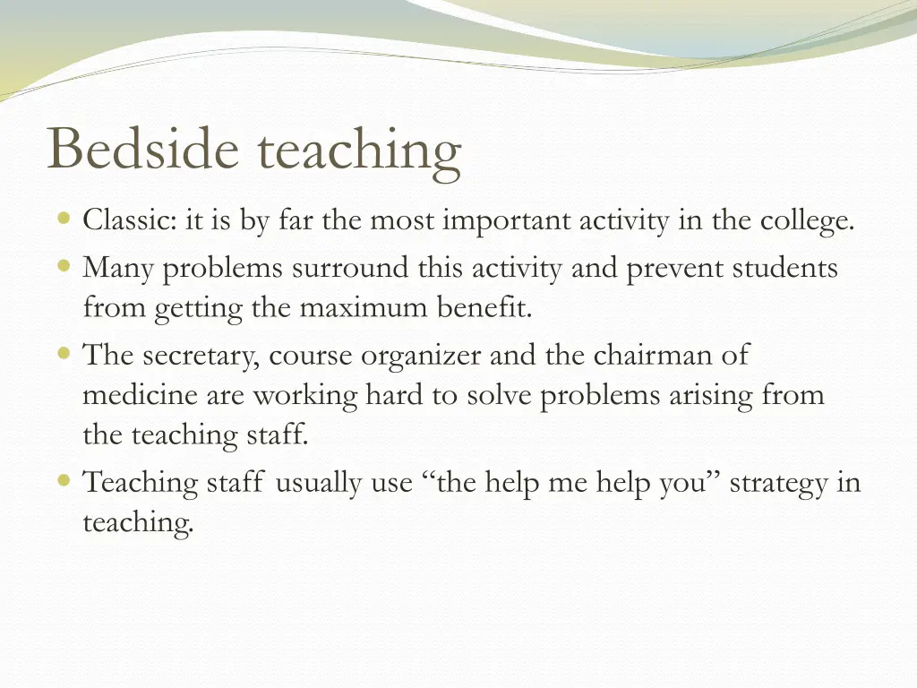 bedside teaching