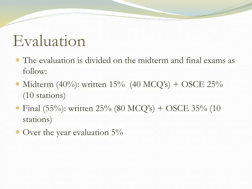 evaluation