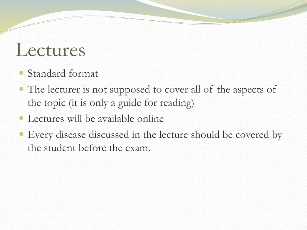 lectures
