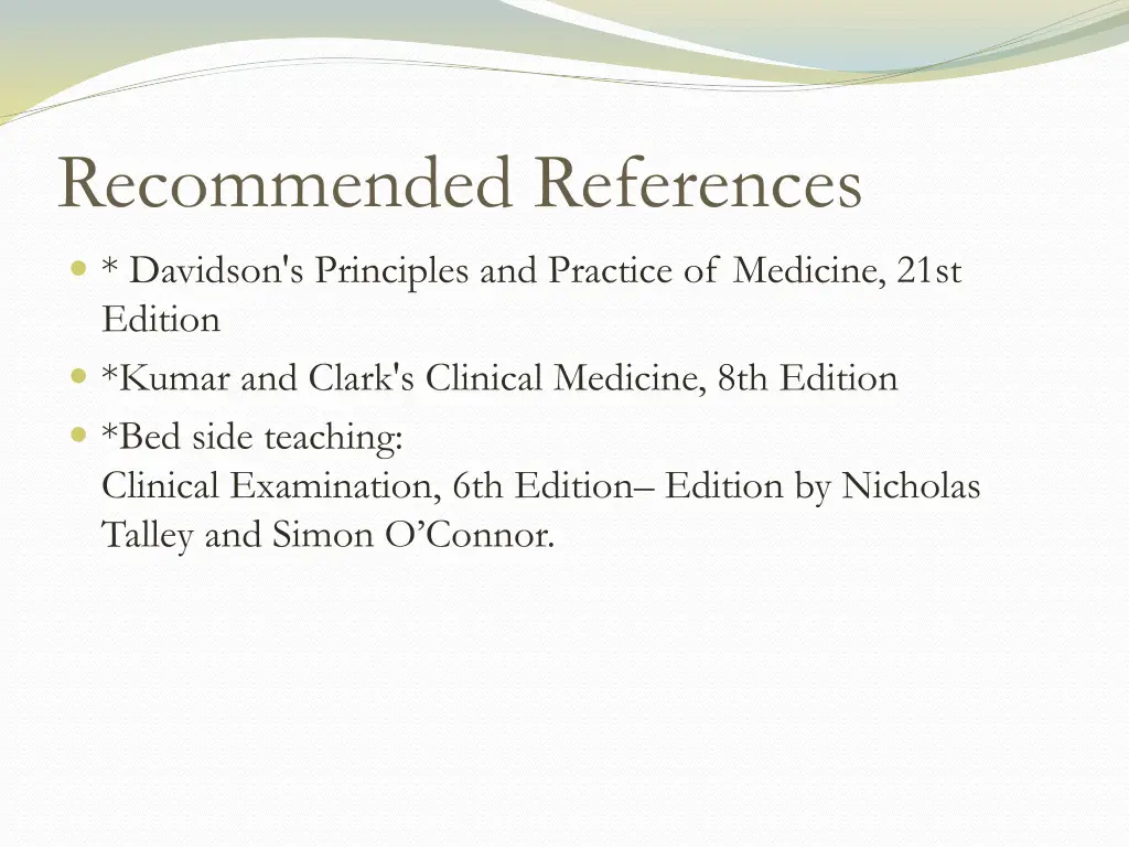 recommended references