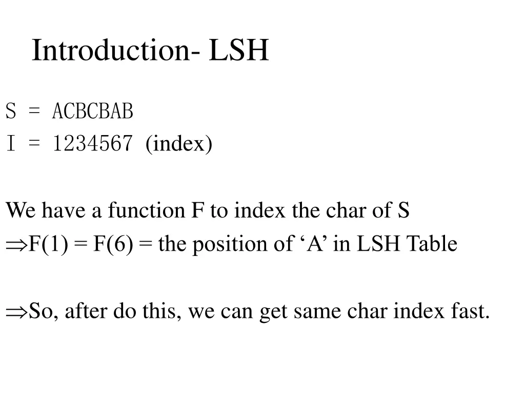 introduction lsh
