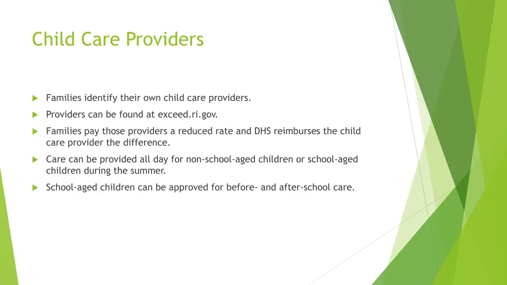 child care providers
