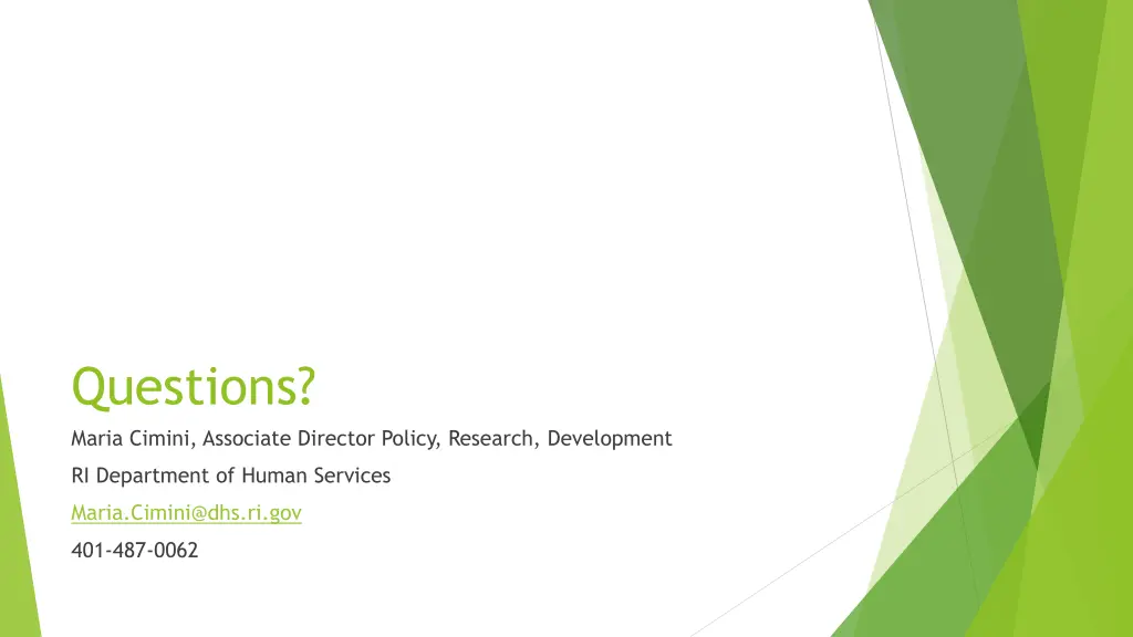 questions maria cimini associate director policy