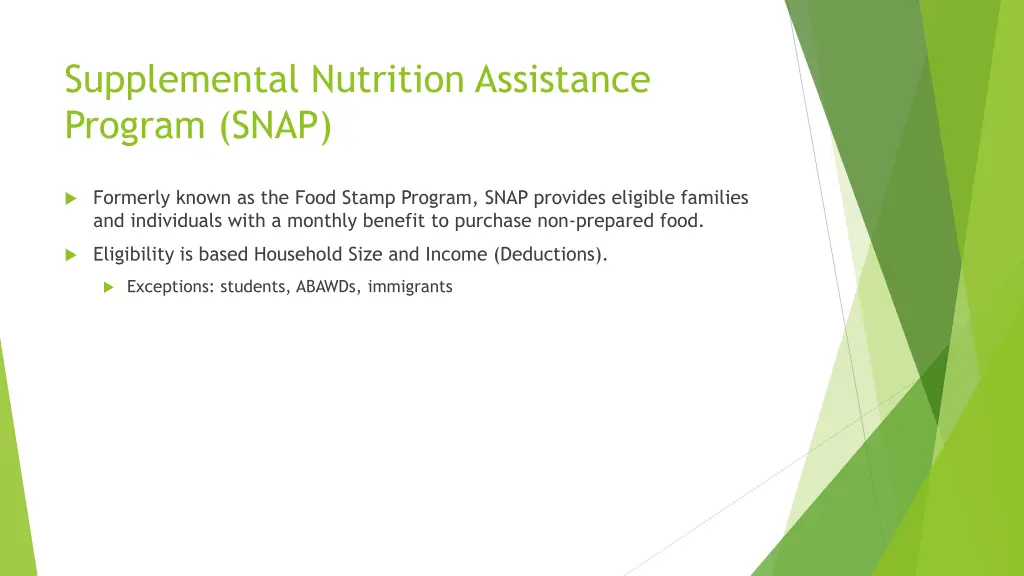 supplemental nutrition assistance program snap