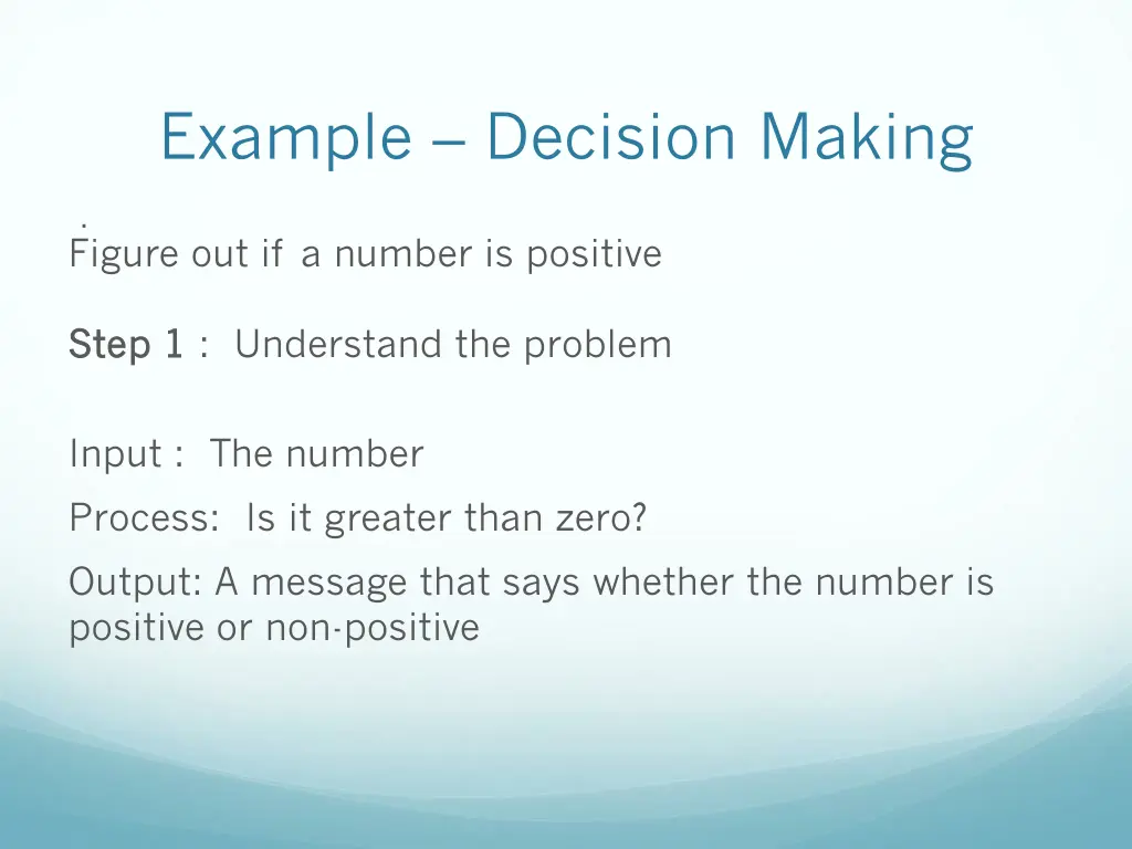 example decision making