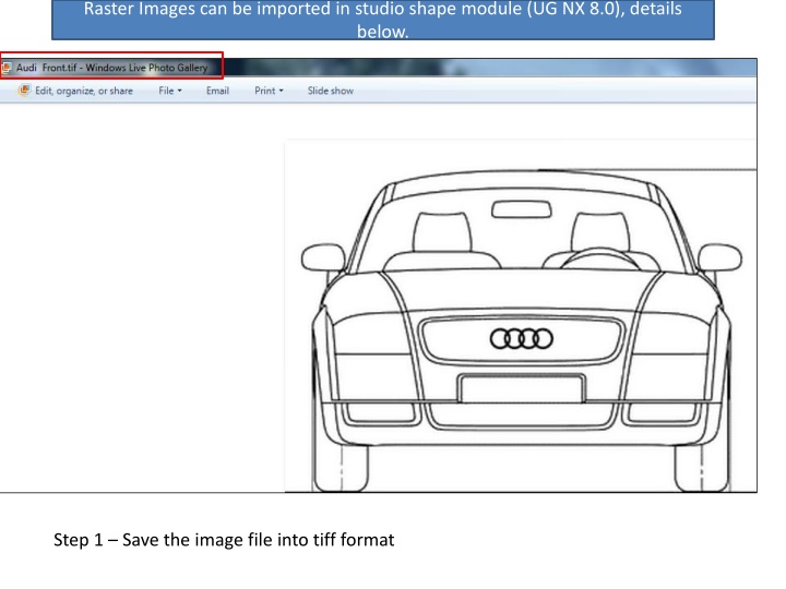 raster images can be imported in studio shape