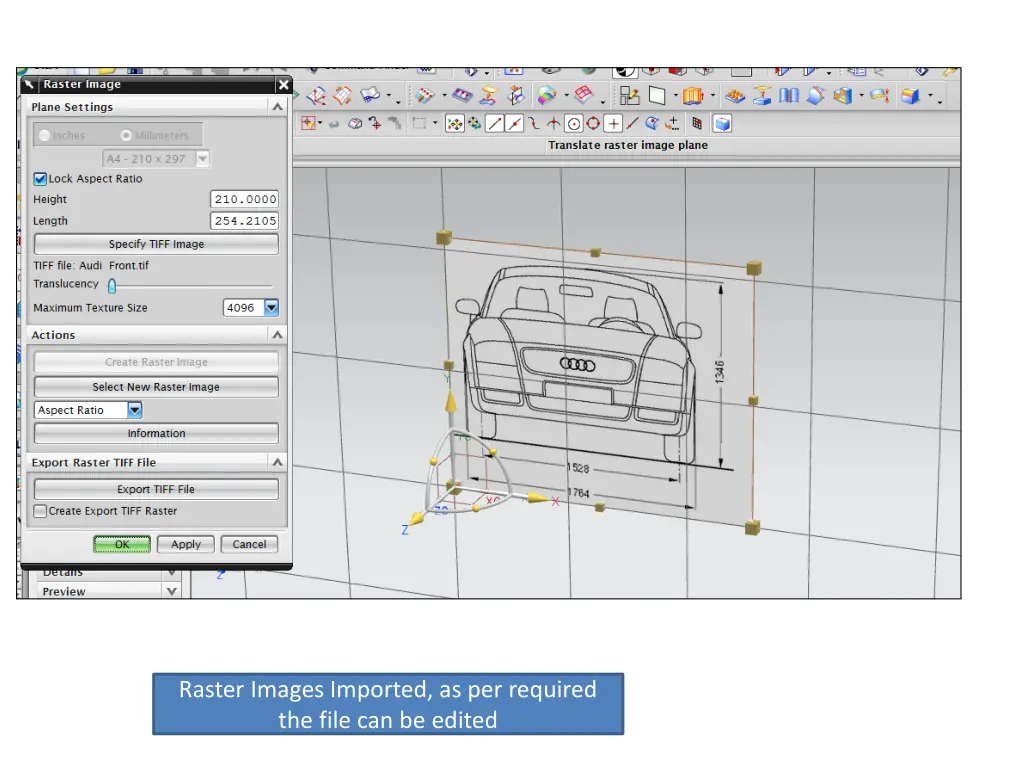 raster images imported as per required the file