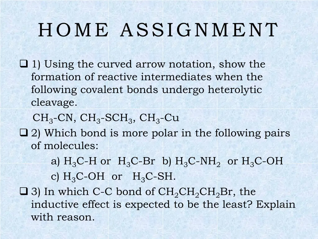 home assignment