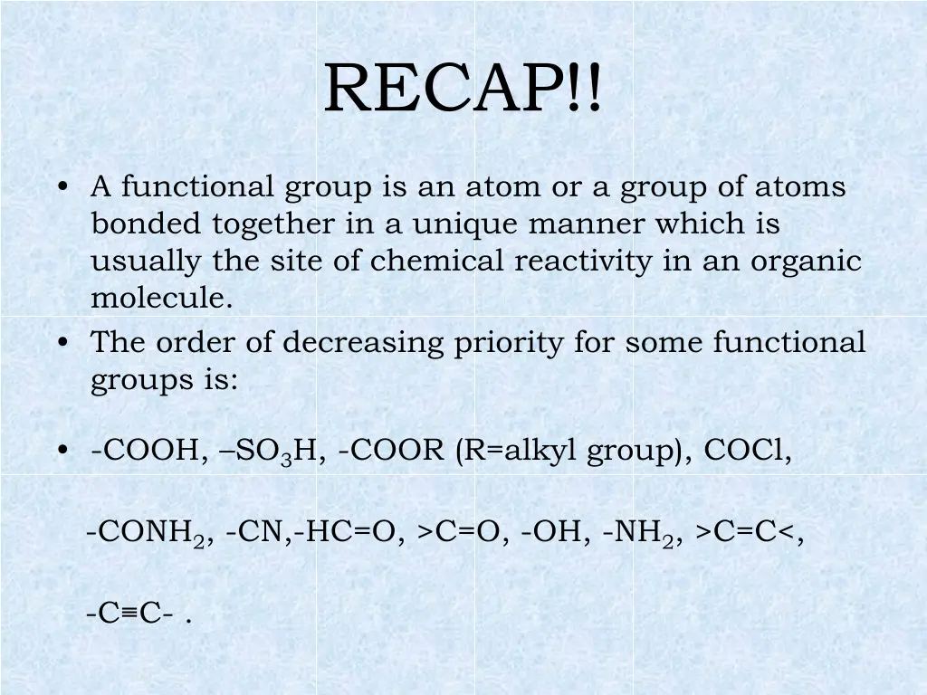 recap